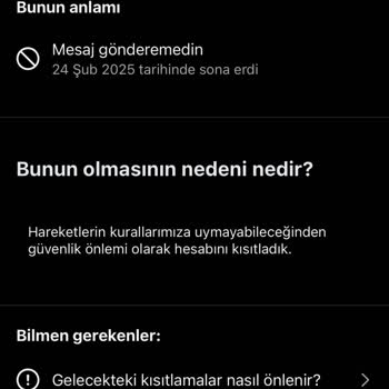 Instagram Haksız Mesaj Kısıtlamaları Ve İletişim Sorunu