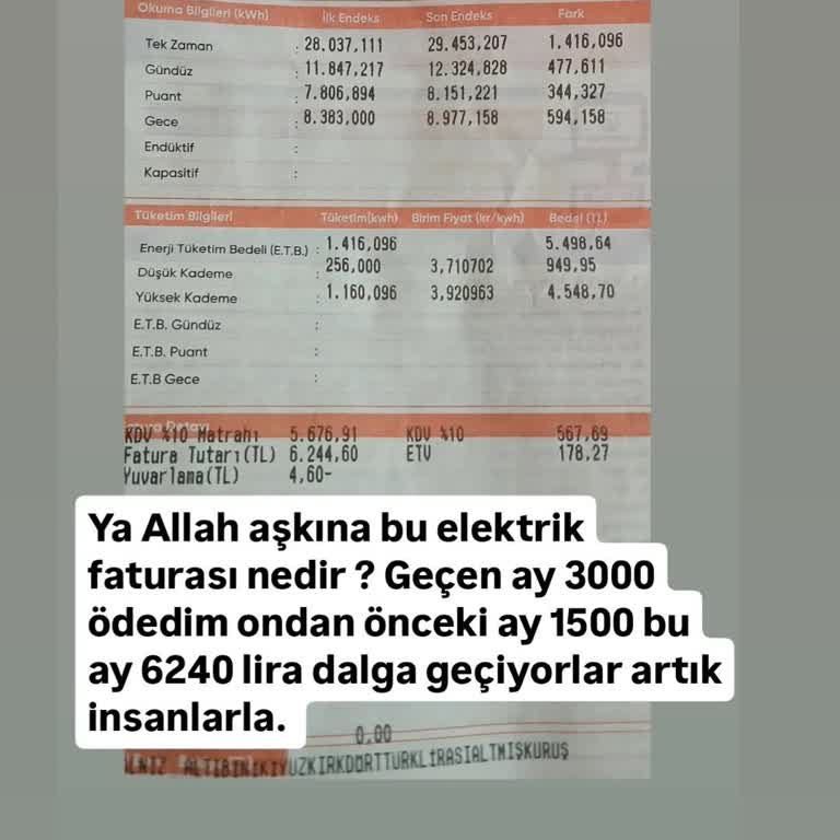Fatura Tutarı Her Ay Katlanarak Artıyor