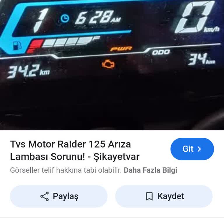 Sıfır Aldığım TVS Raider 125 Motorumda Beklenmedik Arıza