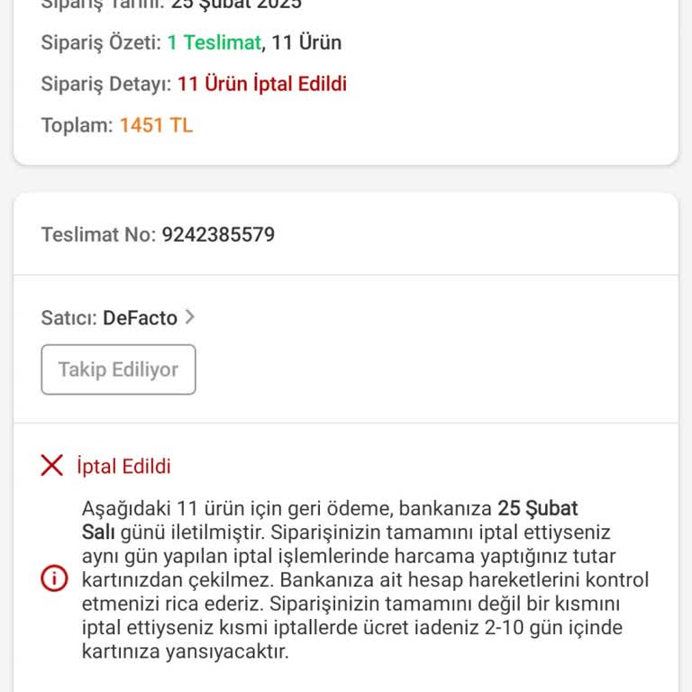 Trendyol'un Habersiz Sipariş İptali Ve Müşteri Memnuniyetsizliği