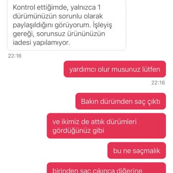 Yemek Sepeti'nde Saç Çıkması Ve Eksik İade Sorunu