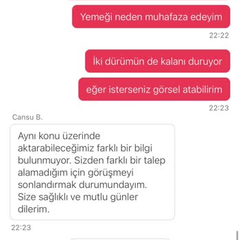 Yemek Sepeti'nde Saç Çıkması Ve Eksik İade Sorunu