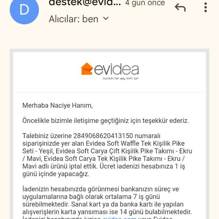 Evidea'nın İzni Olmadan Para Çekmesi Ve Sipariş Sorunu