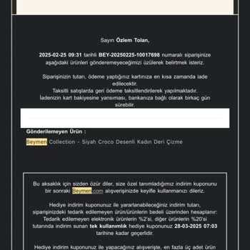 Beymen'de Ürün Tedarik Sorunu Ve İptal Edilen Siparişler