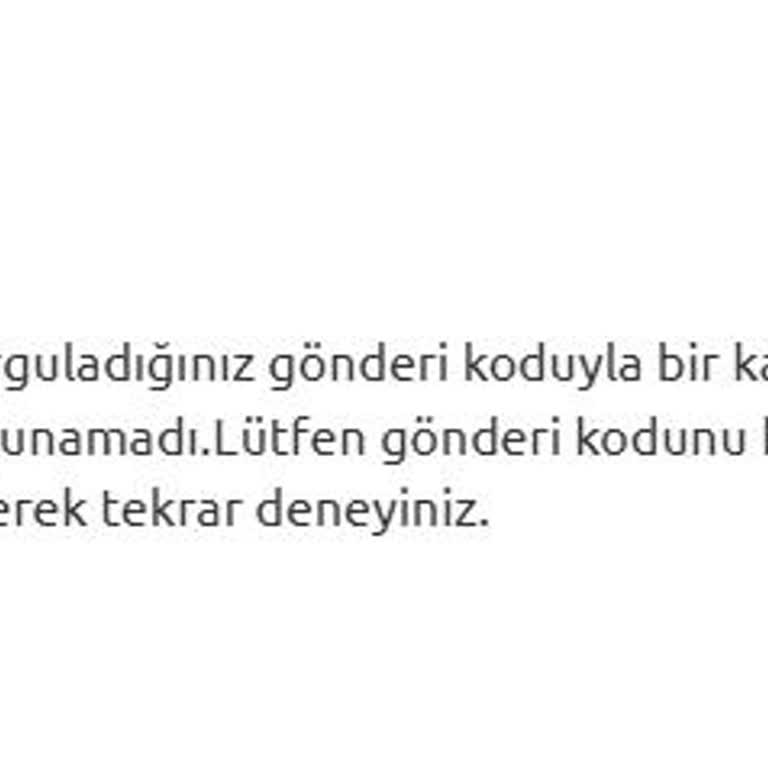 Yurtiçi Kargo Sipariş Takip Koduyla Kargo Bulunamıyor
