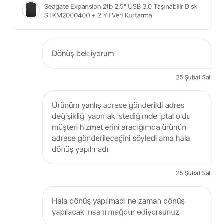 Yanlış Adrese Gönderilen Ürün Ve İletişim Sorunları