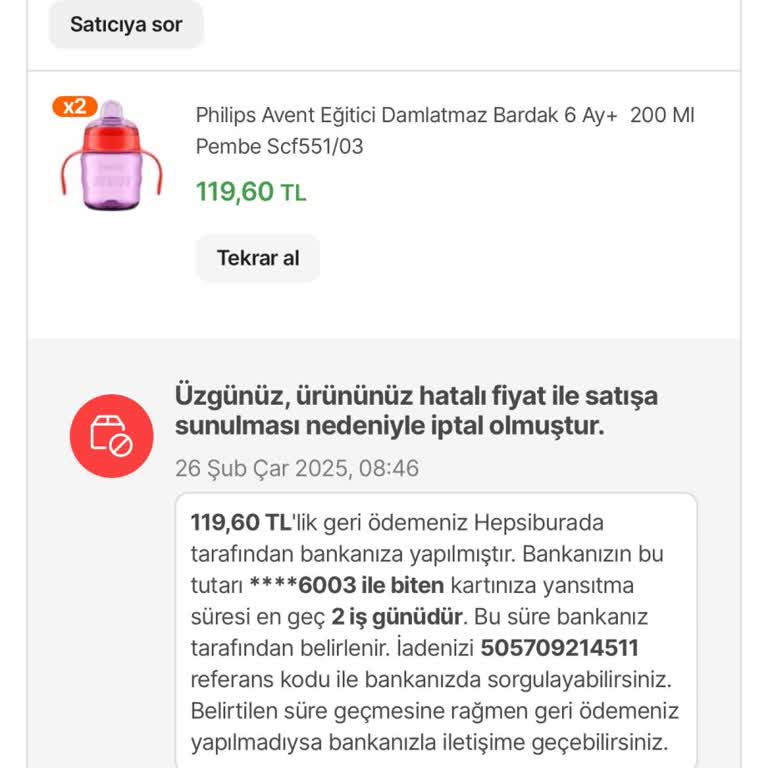 Hepsiburada'da İptal Edilen Sipariş Ve Hediye Çeki Hayal Kırıklığı