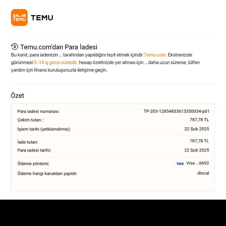 İade Edilmeyen Ücret Ve Kalitesiz Ürün Sorunu