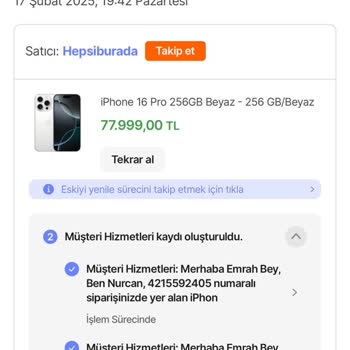 Hepsiburada'da Yanlış İade Süreci Ve Fiyat Farkı Sorunu