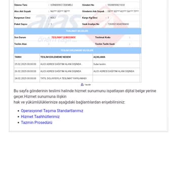 Aras Kargo'nun Teslimat Sorunları Ve Yetersiz Bilgilendirme