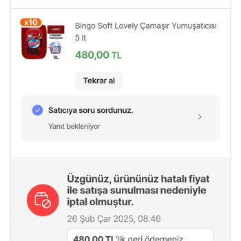 İndirimli Ürünlerim Habersiz İptal Edildi!