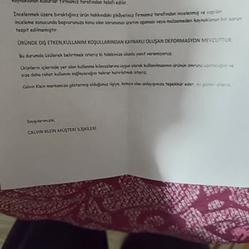 Calvin Klein Montta Kalite Sorunu Ve İade Problemi