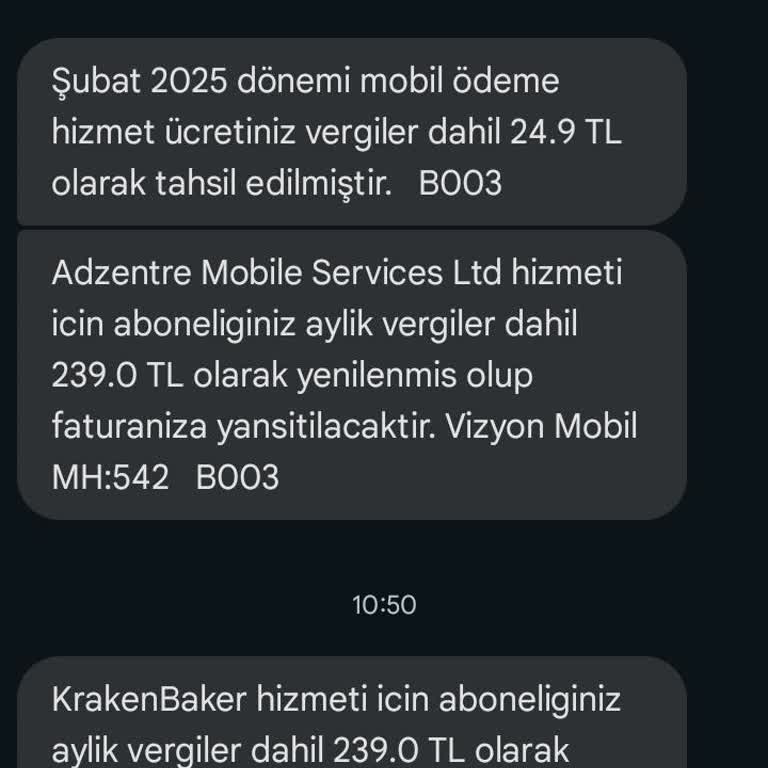 Faturama Yansıtılan Bilinmeyen Abonelikler