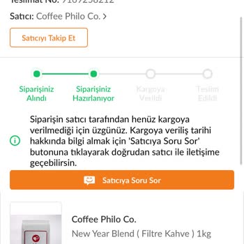 Trendyol Üzerinden Sipariş Verdiğim Kahvelerim Gelmedi Ve Satıcıdan Yanıtsız Kaldım!