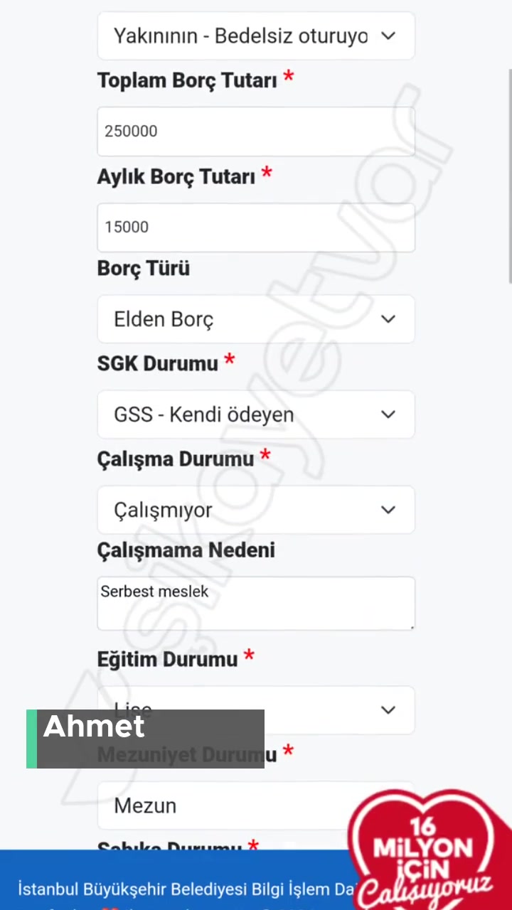 İstanbul Büyükşehir Belediyesi Evlilik Desteği Başvuru Hatası! videonun kapak resmi