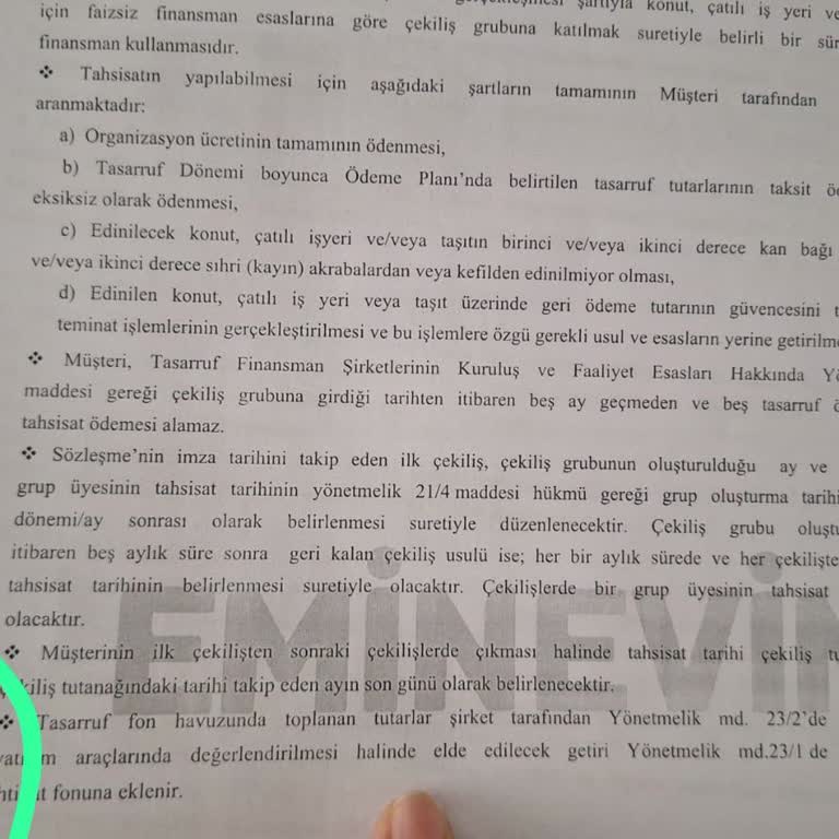 Eminevim Gebze Şubesi Çekiliş Sürecinde Yanıltıcı Bilgilendirme