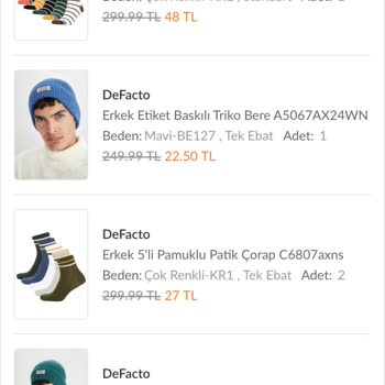 DeFacto İndirimlerinde Sürekli Sipariş İptali Sorunu!