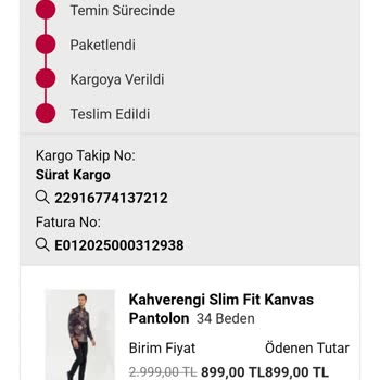 Pierre Cardin Giyim İade Sürecindeki Gereksiz Gecikme!