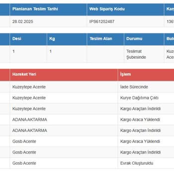 Sürat Kargo İle Teslimat Fiyaskosu: 4 Günlük Bekleyiş