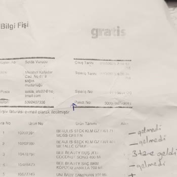 Eksik Ürünler Ve İlgisiz Müşteri Hizmetleri: Gratis Alışveriş Deneyimi