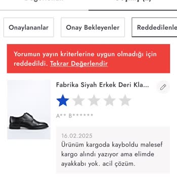 Kayıp Ayakkabı Ve İade Sorunu