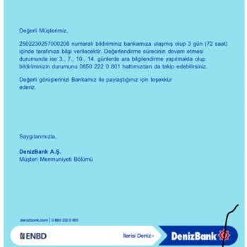 Denizbank'ın Taksitlendirme Sorunu Ve Müşteri Hizmetleri Eksikliği