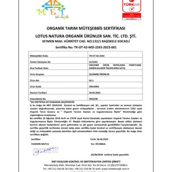 Lotus Natura Sertifika Süresi Sorunu