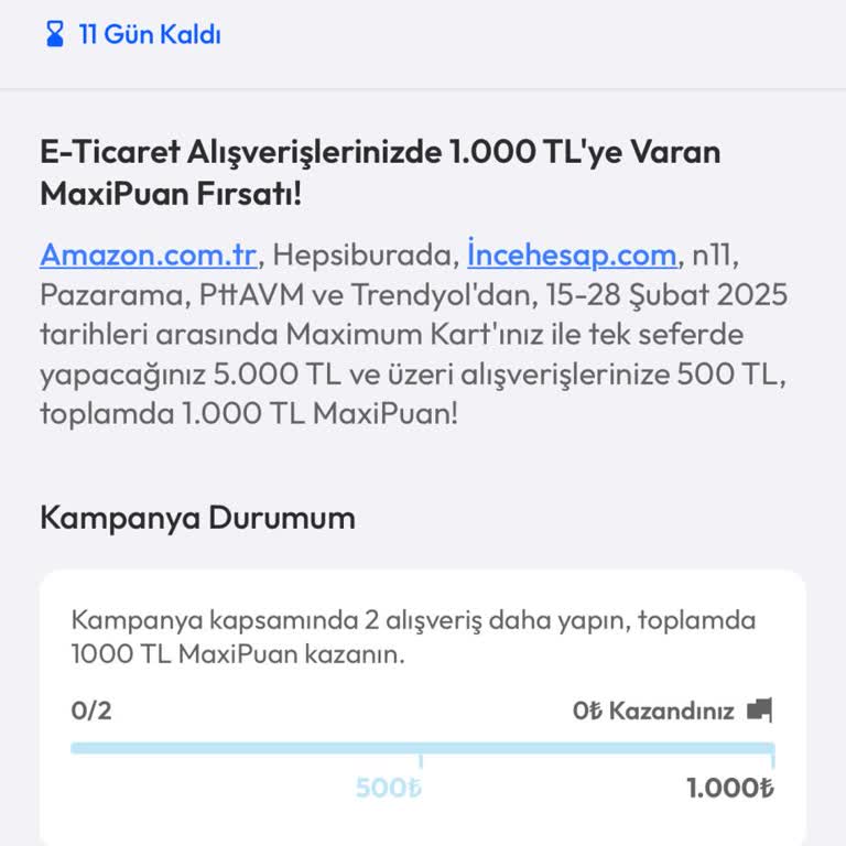 Kampanya Koşullarında Değişiklik Mağduriyeti