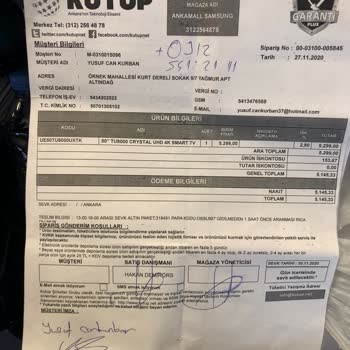 Samsung TV'nin Garanti Sorunu