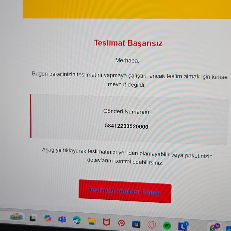 İzinsiz Kullanılan Kişisel Bilgilerimle Gelen Sahte Kargo Bildirimleri