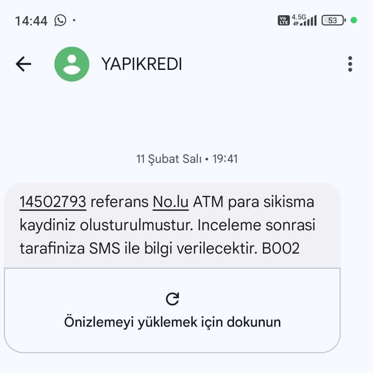 ATM'de Sıkışan Paranın 15 Gündür İadesi Yapılmadı
