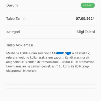 Togg Promosyon Sorunu: Hakkımız Olanı Alamıyoruz