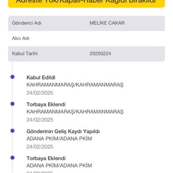 PTT Kargo'da Kayıp Kargo Ve Yanlış Bilgilendirme
