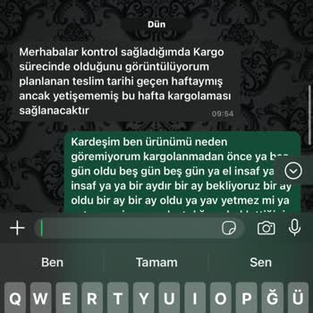 Teslimat Ve İletişimde Büyük Hayal Kırıklığı