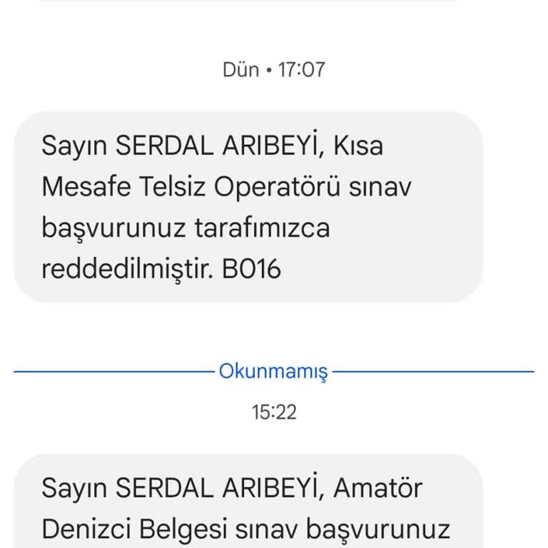 Amatör Denizci Belgesi Başvurusunda Sorun