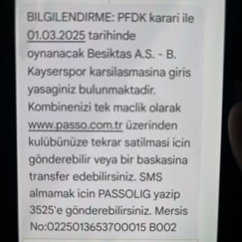 PFDK Cezası Hakkında Bilgilendirme Eksikliği
