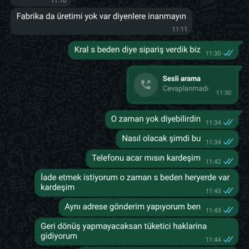 Yanlış Beden Gönderimi Ve İade Sorunu