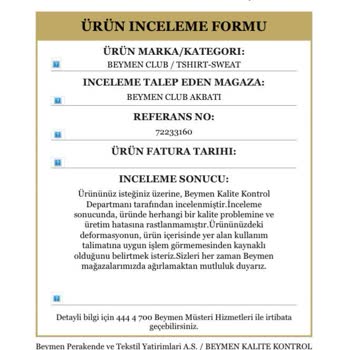 Beymen Club'dan Aldığım Sweatshirt Renk Değiştirdi Ve Müşteri Memnuniyeti Sıfır!