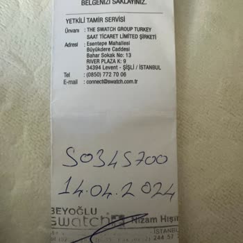 Swatch Saatimdeki Renk Değişimi Ve Müşteri Hizmetleri Sorunu