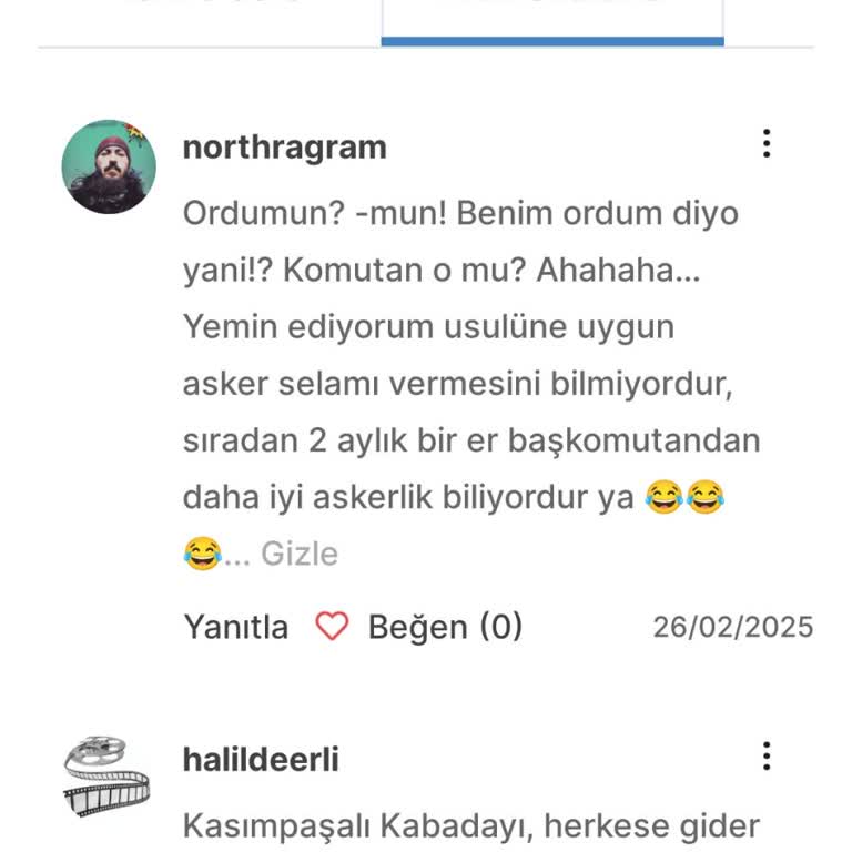 Hesabımdan Yapılmayan Yorumlar Yayınlanıyor!