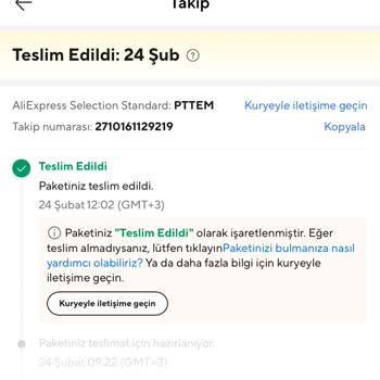 PTT Kargo Teslim Edildi Görünmesine Rağmen Teslim Edilmemiştir