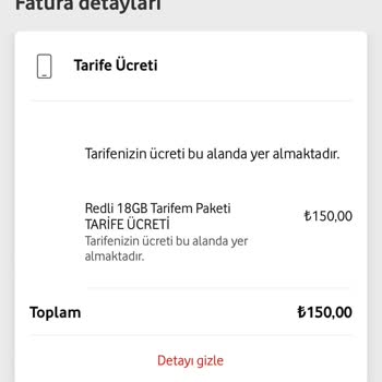 Vodafone Yüksek Fatura Sorunu
