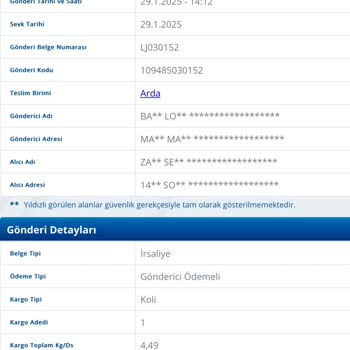 Fashfed Aldığım Ürün Elime Ulaşmadan Kargodan Geri Gönderildi Diye Bildirim Geldi