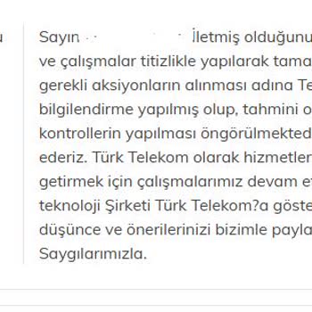 Türk Telekom'un İlgisizliği Ve Oyalama Taktikleri
