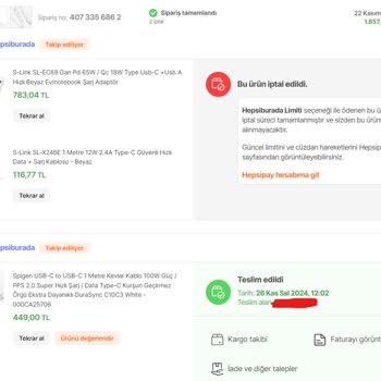 İptal Edilen Ürünlerin Ücreti Haksız Yere Yansıtıldı!