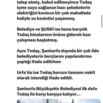 Sürekli Elektrik Kesintileri Ve Su Sorunu