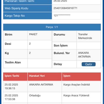 Kargom Ankara'da Takılı Kaldı, Yanıltıcı Bilgi Verildi