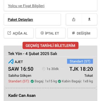 Bilet Değişiminde Şok Fiyat Farkı Ve İptal Sorunu
