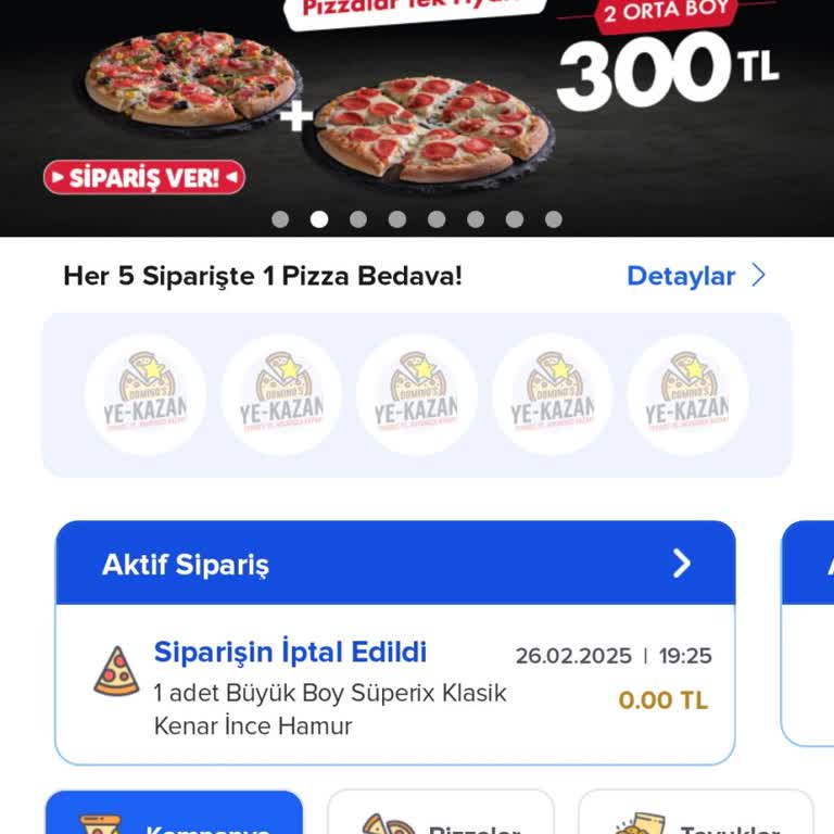 Hediye Pizza Mağduriyeti