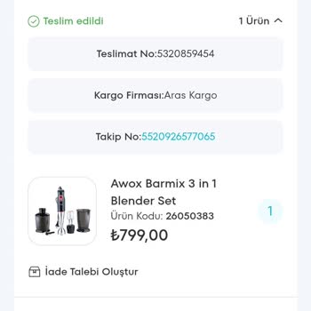 Awox Blender Çalışmıyor, İade Süresi Doldu